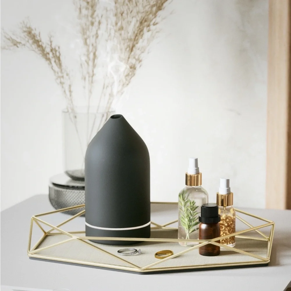 NEW Umbra Display Prisma Tray Sung Wook Park Geometric Gold Tone